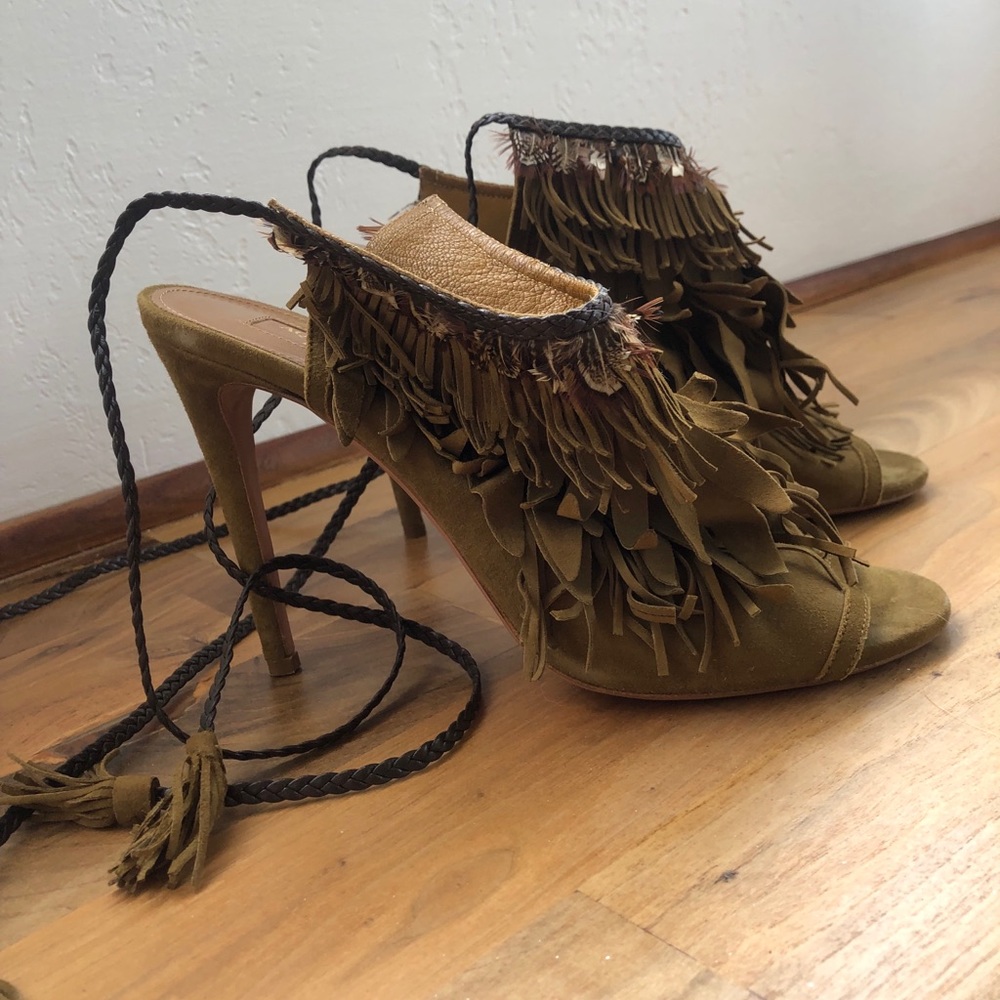 Aquazzura Firenze Pocahontas heel, size 39